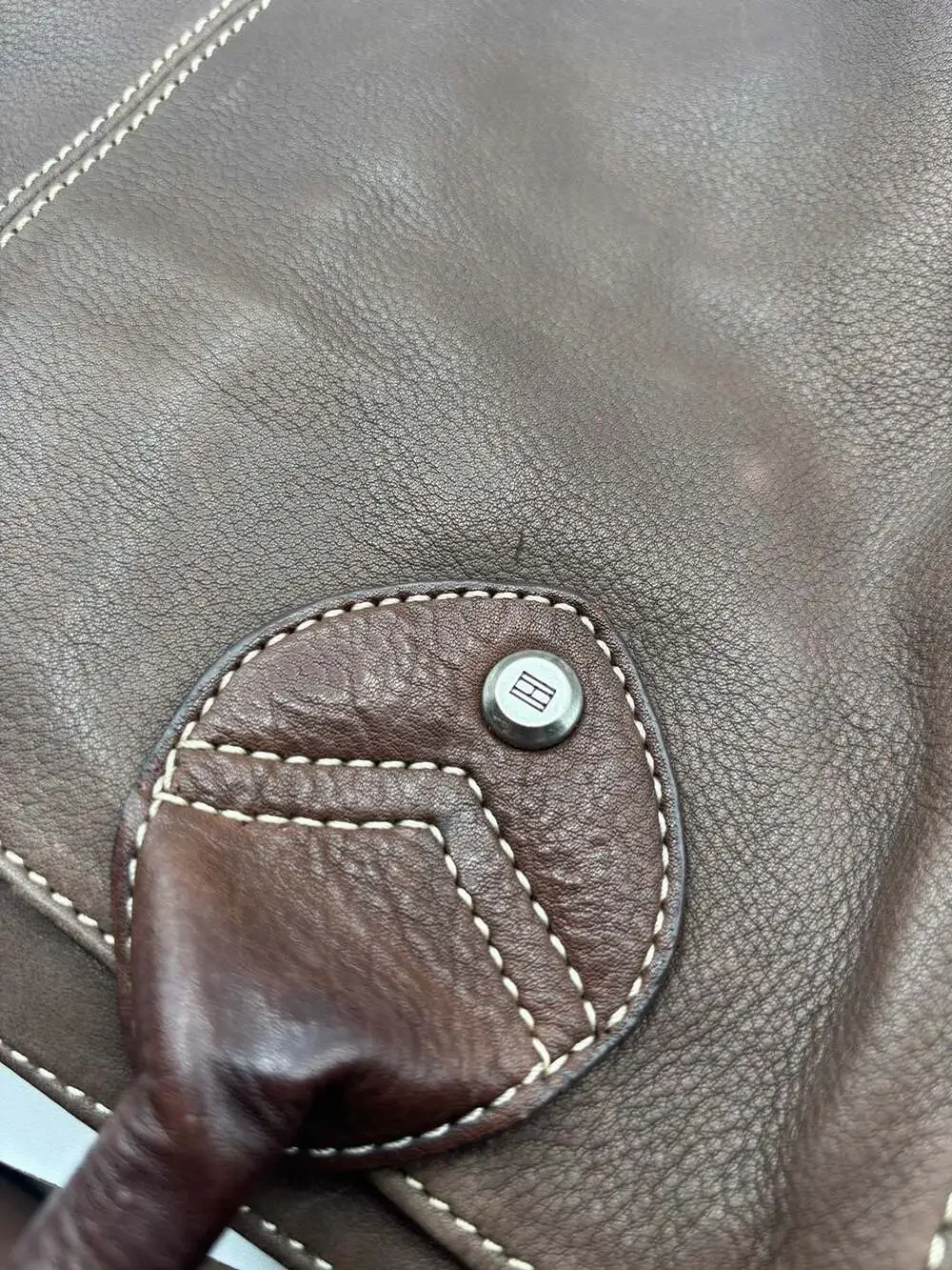 Tommy Hilfiger American Classics Brown Leather Tote Bag